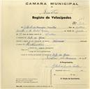Registo de velocípede de marca Nauman, com o nº 710, em nome de Gilberto da Conceição Carrilho, morador em Cabo da Roca.