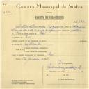 Registo de velocípede com o nº 6143, em nome de António Francisco Nogueira, morador em Ral.