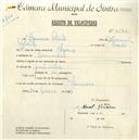 Registo de velocípede com o nº 4674, em nome de Francisco Cabrita, morador em Lameiras.