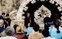 Concerto de Xuan Du / Andrei Ratnikov / Guenrik Elessin, na quinta da Regaleira, durante o Festival de Música de Sintra.