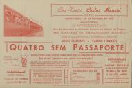 Programa do filme "Quatro Sem Passaporte" com a participação de John Clements e Valerie Hobson.