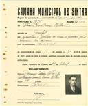 Registo de matricula de carroceiro 2 ou mais animais em nome de António Dias Brás Rilhas, morador no Mucifal, com o nº de inscrição 1615.