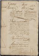 Feito cível de resíduos de testamento de Belchior José Pereira, morador na Vila de Sintra, cujo testamenteiro foi João Clímaco da Fonseca, morador em Lisboa.