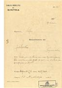 Construção de uma casa na Fonte das Eiras, Agualva em nome de Júlio Martins, com o Processo OB nº 96/1924, com a licença de construção nº 93 de 31/03/1924.