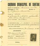 Registo de matricula de carroceiro de 2 bois em nome de Joaquim Carvalho, morador em Belas, com o nº de inscrição 397.