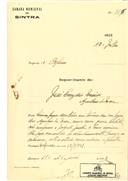 Construção de uma casa nas Azenhas do Mar em nome de José Emídio Mário, com o Processo OB nº 386/1923, com a licença de construção nº 282 de 26/07/1923.