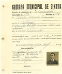 Registo de matricula de velocipedista em nome de Adelino Silvestre Venâncio, morador em Albogas, com o nº de inscrição 1975.