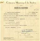 Registo de velocípede com o nº 7716, em nome de Adelino Duarte Bernardino, morador em Aruil de Baixo.