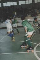 Equipa de hoquei em patins de Sintra disputando um jogo.