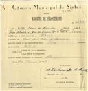 Registo de velocípede de marca Olga, com o nº 6282, em nome de Vítor Soares de Almeida, morador em Casal de S. Pedro - Albarraque.