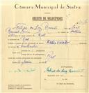 Registo de velocípede de marca Artur & Valadas, com o nº 7417, em nome de Filipe de Luz Romão, morador em Ral.