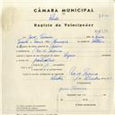 Registo de velocípede de marca Sagres, com o nº 4379, em nome de José Teixeira, morador em Rio de Mouro.