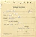 Registo de velocípede de marca Leon, com o nº 6411, em nome de Sidónio dos Reis, morador em Paiões.