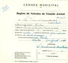 Registo de um veiculo de duas rodas tirado por um animal de espécie cavalar destinado a transporte de mercadorias em nome de Vasco Fernandes, morador na Idanha, Belas (Casal Penedo Cintrão)