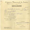 Registo de velocípede de marca Cycles Barto, com o nº 6025, em nome de Sebastião Jacinto das Dores, morador em Linhó.