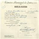 Registo de velocípede de marca Nacional, com o nº 4709, em nome de Maria Irene [Lethias] Resende, moradora em Algueirão.