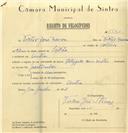 Registo de velocípede de marca Citifix com motor, com o nº 6521, em nome de Vítor José Névoa, morador em Sintra.