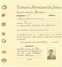 Registo de matricula de carroceiro em nome de Henrique Vieira da Cruz, morador em Paiões, com o nº de inscrição 1777.