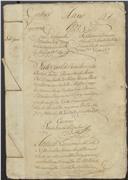 Feito de cível de resíduos de testamento de Rosália Joaquina Tones, moradora na vila de Mafra, cujo testamenteiro foi a sua sobrinha Justa Gertrudes Vieira Pinto, moradora no mesmo lugar.