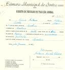 Registo de um veiculo de quatro rodas tirado por dois animais de espécie bovina destinado a transporte de mercadorias em nome de Silvério António, morador em Morelena.