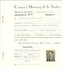 Registo de matricula de velocipedista em nome de António Caracol, morador em Queluz, com o nº de inscrição 6492.