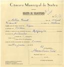 Registo de velocípede com o nº 7217, em nome de António Vicente, morador em Cacém.