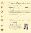Registo de matricula de carroceiro em nome de José Francisco Moreira, morador em Albarraque, com o nº de inscrição 1776.