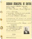 Registo de matricula de cocheiro amador em nome de Mário Henrique Xavier Nogueira, morador em Barrosa, com o nº de inscrição 849.