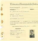 Registo de matricula de carroceiro em nome de Alcilio dos Santos Campanudo , morador em Sintra, com o nº de inscrição 1836.