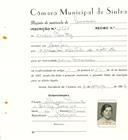 Registo de matricula de carroceiro em nome de Maria Beatriz, moradora na Assafora, com o nº de inscrição 1715.