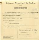 Registo de velocípede de marca Saches, com o nº 7274, em nome de Francisco Alexandre da Silva, morador em Fontanelas.