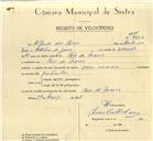 Registo de velocípede com o nº 9860, em nome de Alfredo dos Reis, morador em Rio de Mouro.