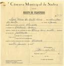 Registo de velocípede de marca Alma com motor, com o nº 7595, em nome de Luís Vieira dos Santos Neves, morador em Abelheira.