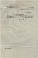 Circular dirigida ao presidente da Câmara Municipal de Belas proveniente de Pedro José de Oliveira, remetendo exemplar da Carta de Lei, que providência sobre os meios das municipalidades.