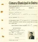 Registo de matricula de carroceiro de 2 ou mais animais em nome de Aderito Resende, morador na Ribeira, com o nº de inscrição 2162.