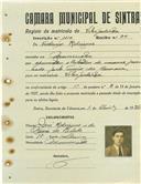 Registo de matricula de velocipedista em nome de Frederico Rodrigues, morador em Monserrate, com o nº de inscrição 1110.