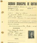 Registo de matricula de carroceiro 2 ou mais animais em nome de Manuel Mateus Simões, morador no Casal de Alfouvar , com o nº de inscrição 1752.