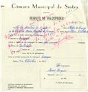 Registo de velocípede com o nº 8292, em nome de Félix Martins de Araújo, morador em Carenque.