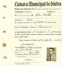 Registo de matricula de carroceiro de 2 ou mais animais em nome de Francisco da Silva Brilha, morador na Tala, com o nº de inscrição 2123.