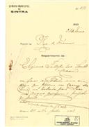 Ampliação de uma casa no Cacém de Cima na Estrada para Paço de Arcos em nome de Eliziário Filipe dos Santos, com o Processo OB nº 278/1923, com a licença de construção nº 219 de 14/06/1923.