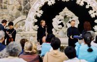 Concerto de Xuan Du / Andrei Ratnikov / Guenrik Elessin, na quinta da Regaleira, durante o Festival de Música de Sintra.