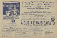 Programa do filme "Á Dúzia é Mais Barato" com a participação de Clifton Webb, Jeanne Crain, Myrna Loy, Betty Lynn e Edgar Buchanan.