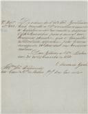 Ofício dirigido ao presidente da Câmara Municipal de Belas proveniente de  Joaquim José Dias Lopes de Vasconcelos, secretário da administração geral, enviando orçamento suplementar para o ano de 1843, aprovado por acórdão do concelho de distrito.