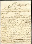 Carta dirigida a Custódio José Bandeira proveniente de José Joaquim Nunes sobre um pedaço de terra de semeadura.