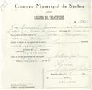 Registo de velocípede com o nº 5761, em nome de Manuel Lúcio, morador em Carenque.