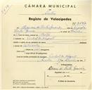 Registo de velocípede com o nº 3257, em nome de Cipriano de Brito Gerardo, morador em Pinhal da Nazaré.
