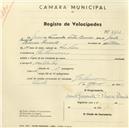 Registo de velocípede com o nº 2631, em nome de Maria Fernanda Fontes Pereira, moradora em Galamares.