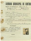 Registo de matricula de velocipedista em nome de Francisco da Silva Martinho, morador no Lourel, com o nº de inscrição 1061.