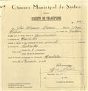 Registo de velocípede de marca Cuciolo, com o nº 6281, em nome de João Ramos Macário, morador em Ranholas.