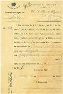 Requerimento para contrair matrimónio de Manuel Coelho Lopes de Almeida e Rosa Florinda Vilela da Mota. 